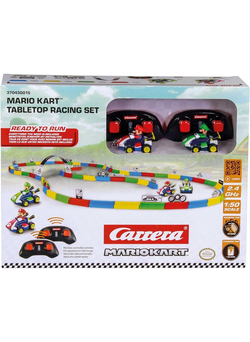 Carrera RC Vehicle Mario Kart Tabletop Racing Set | RC Karts by Mario & Luigi - 6.2 cm with 2.4 GHz Control, Track Elements & Decoration | Up to 5 km/h | For Children from 6 Years - Ready to Run - Image 2